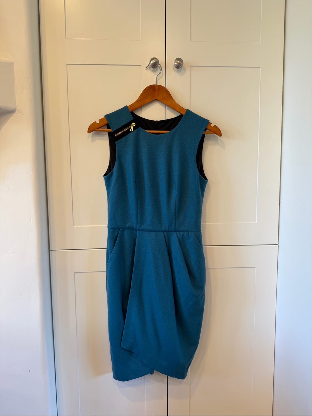 Teenflo Teal One-Shoulder Sheath Dress